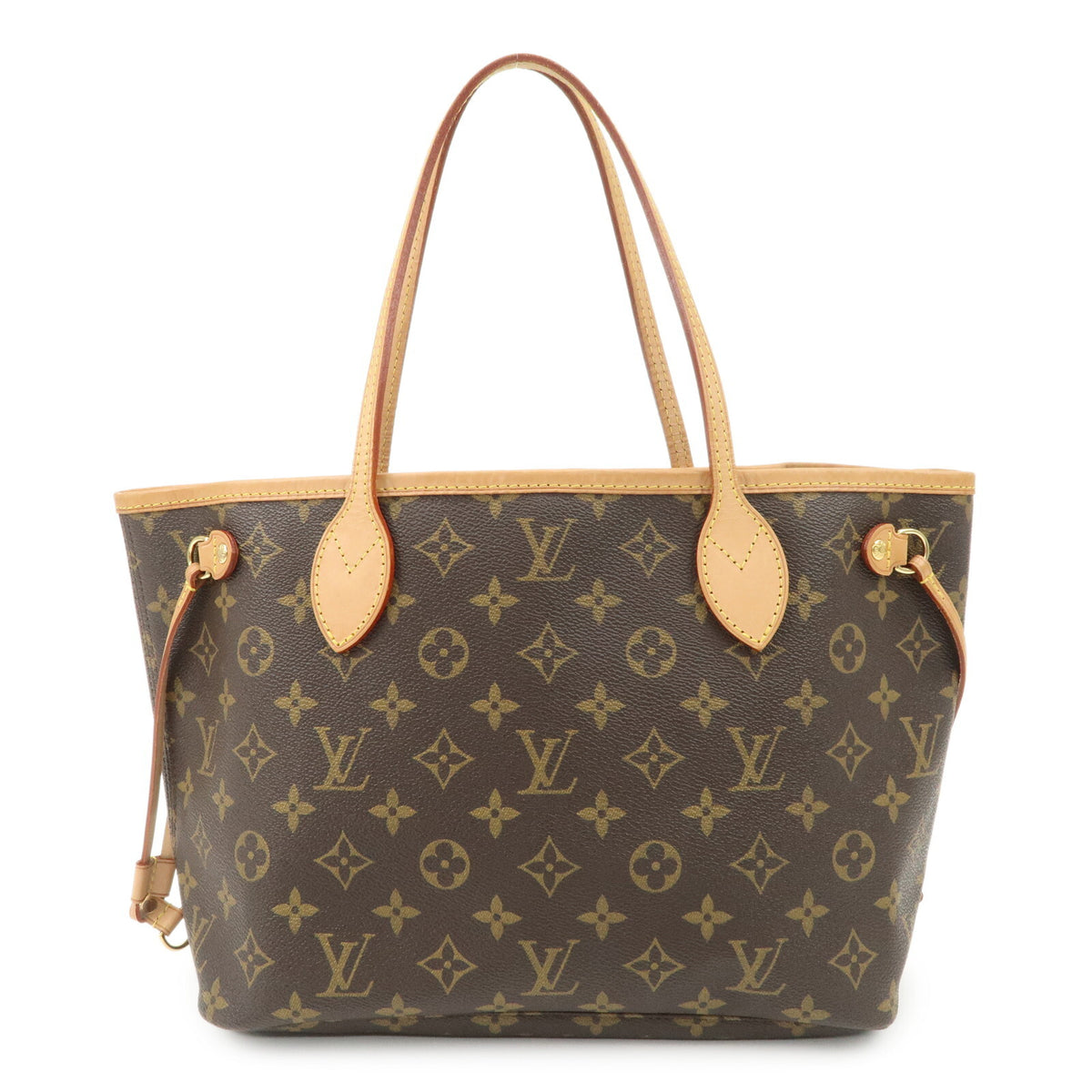 Louis Vuitton Monogram Neverfull PM Tote Bag Brown Leather M40155 Preowned Auth0