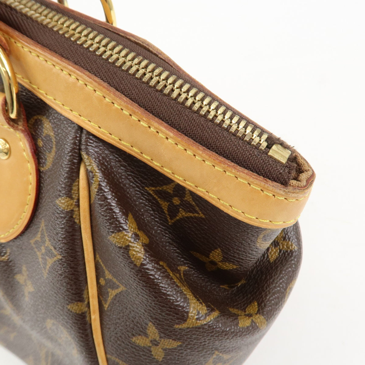 Louis Vuitton Monogram Tivoli PM Hand Bag Shoulder Bag Brown M40143 Used F/S15