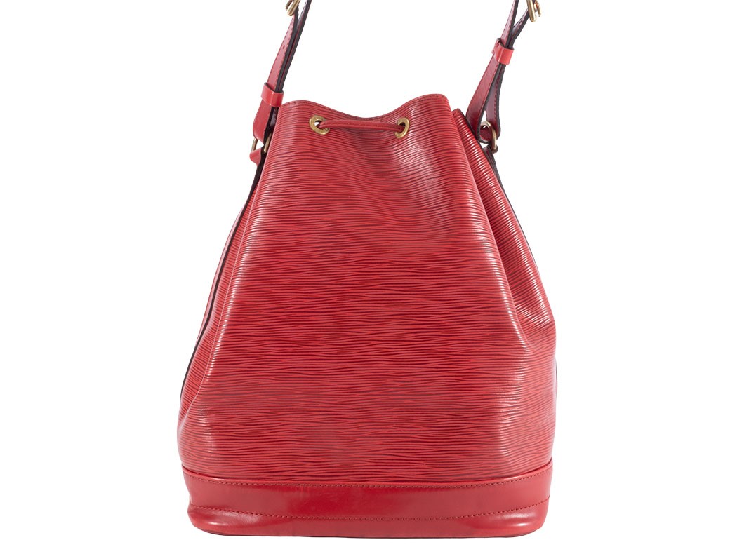 LOUIS VUITTON Noe Epi Leather Shoulder Bucket Drawstring Red M44007 Preowned2