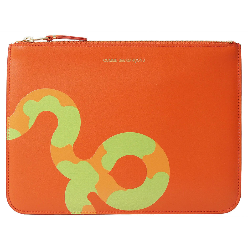 Comme des Garçons Ruby Eye Clutch Clutch Bag Second Bag Orange Leather Pouch L0