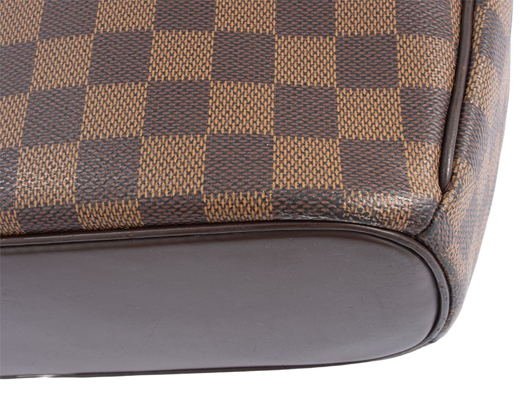 Louis Vuitton Saria Horizontal Damier Ebene Handbag Brown N51282 Preowned Auth6