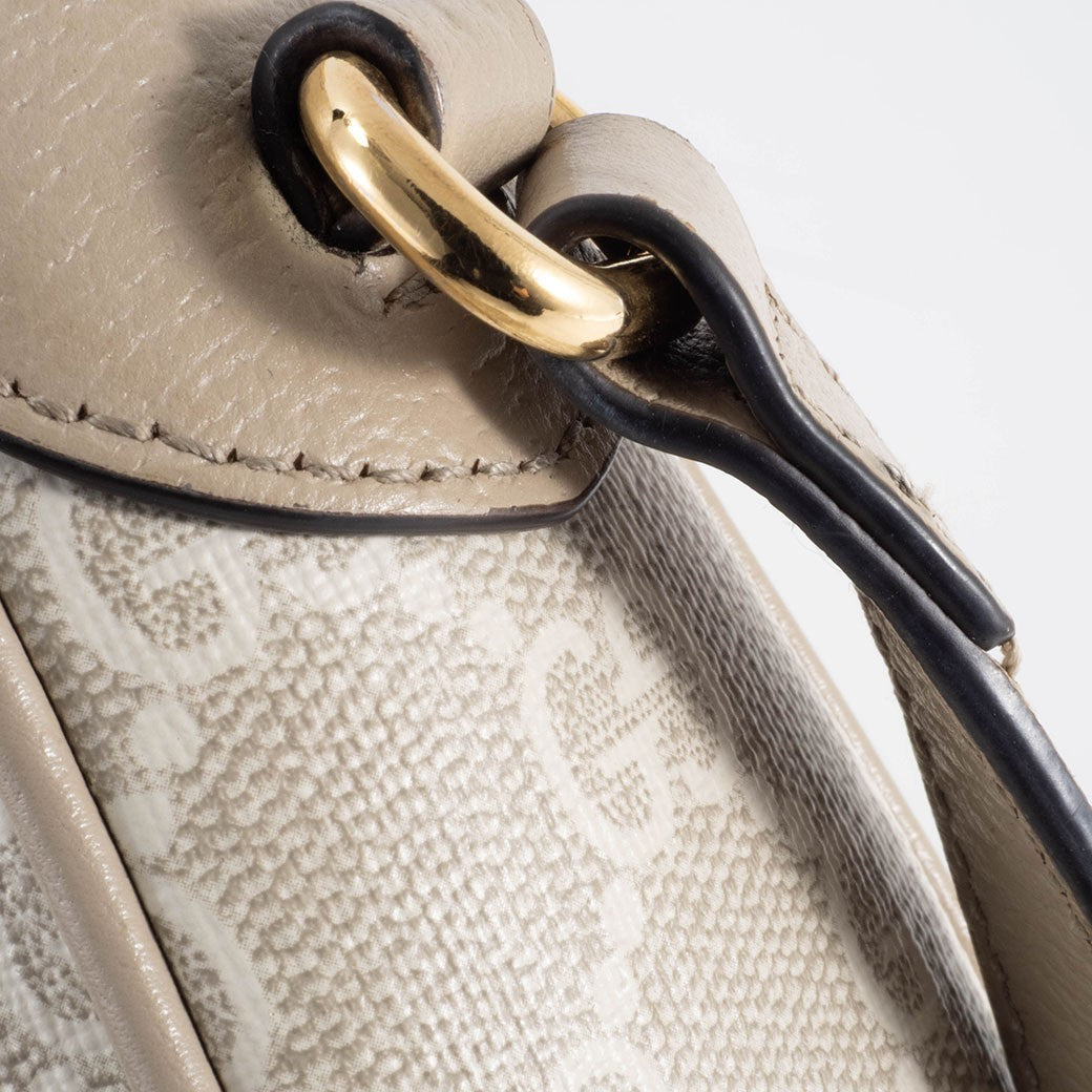 GUCCI Ophidia Mini GG Supreme Crossbody Shoulder Bag Beige Womens Preowned Auth20