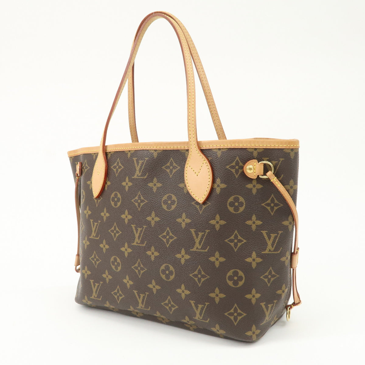 Louis Vuitton Monogram Neverfull PM Tote Bag Brown Leather M40155 Preowned Auth2