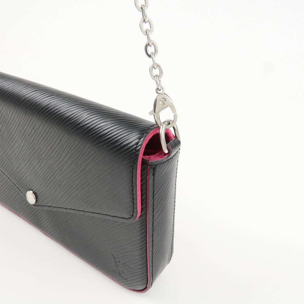 Louis Vuitton Epi Pochette Felicie Shoulder Bag Noir Pink M64579 Auth Used F/S10