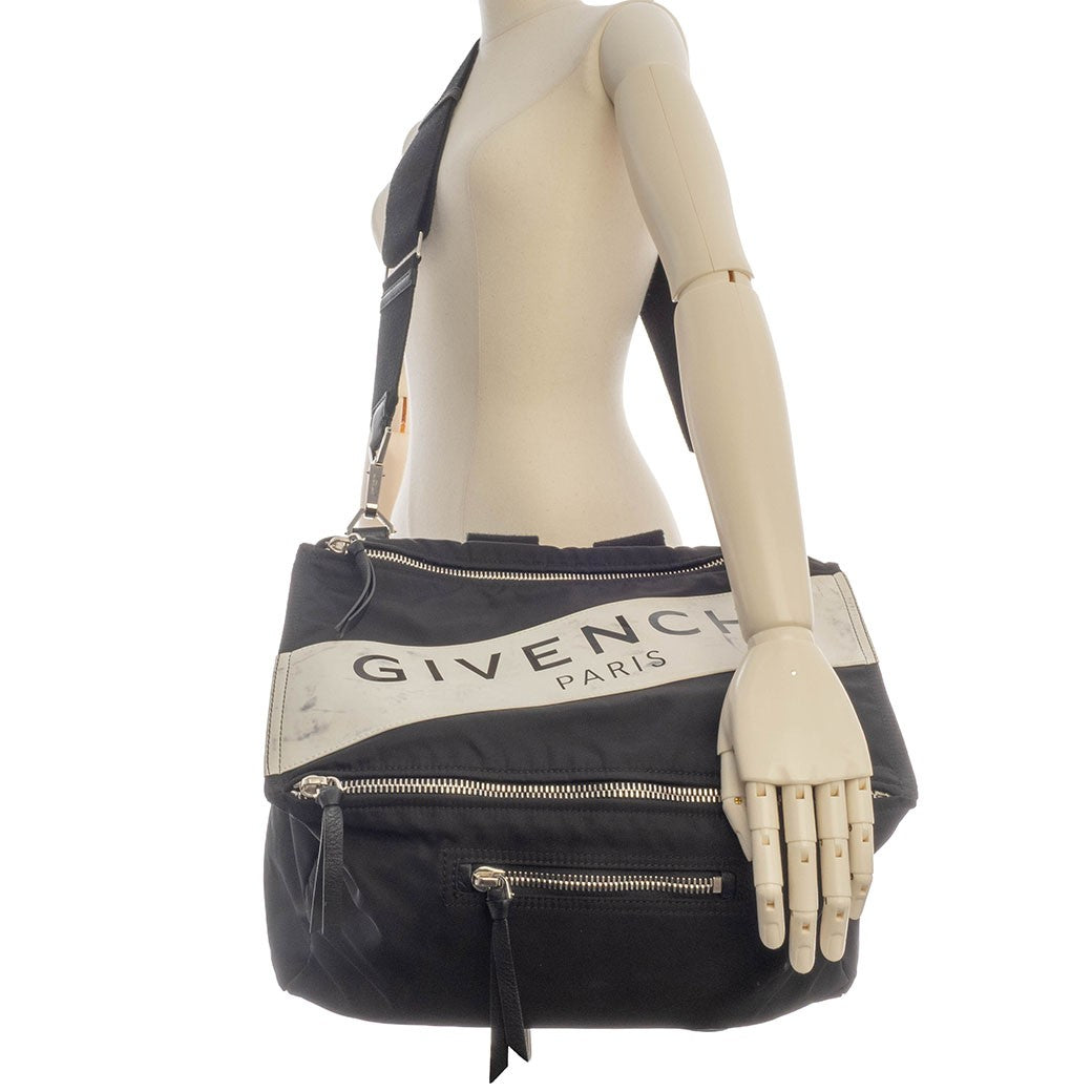 GIVENCHY Pandora Nylon Shoulder Bag Black Men Convertible Preowned Reuse Used9