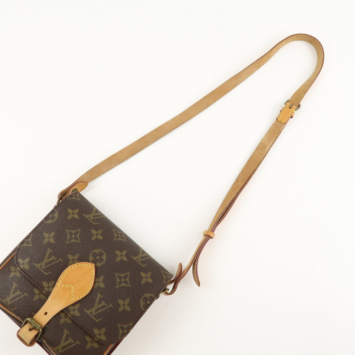 LOUIS VUITTON Mini Cartouchiere Monogram Crossbody Shoulder Bag M51254 Preowned5