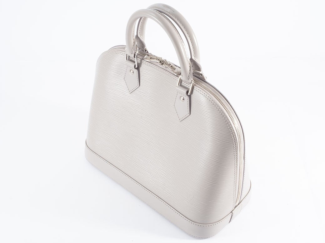 LOUIS VUITTON Alma PM Epi Leather Handbag Gres Gray OffWhite Preowned Auth20