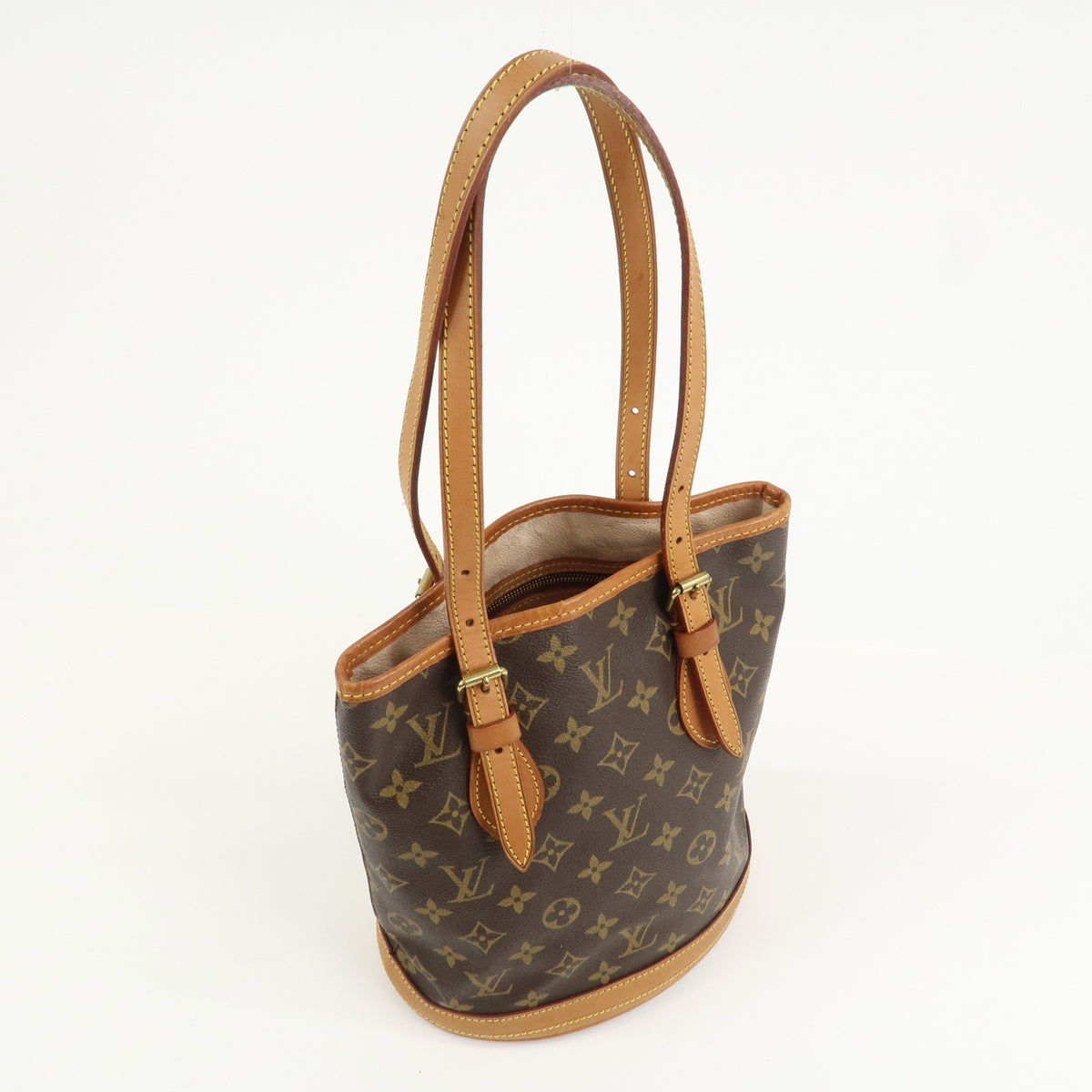 Louis Vuitton Handbag Monogram Canvas Bucket PM Brown M42238 Authentic Used F/S3