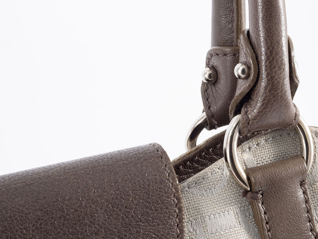 Salvatore Ferragamo Bag Gancini Canvas Handbag AU216326 Reuse Used Preowned19