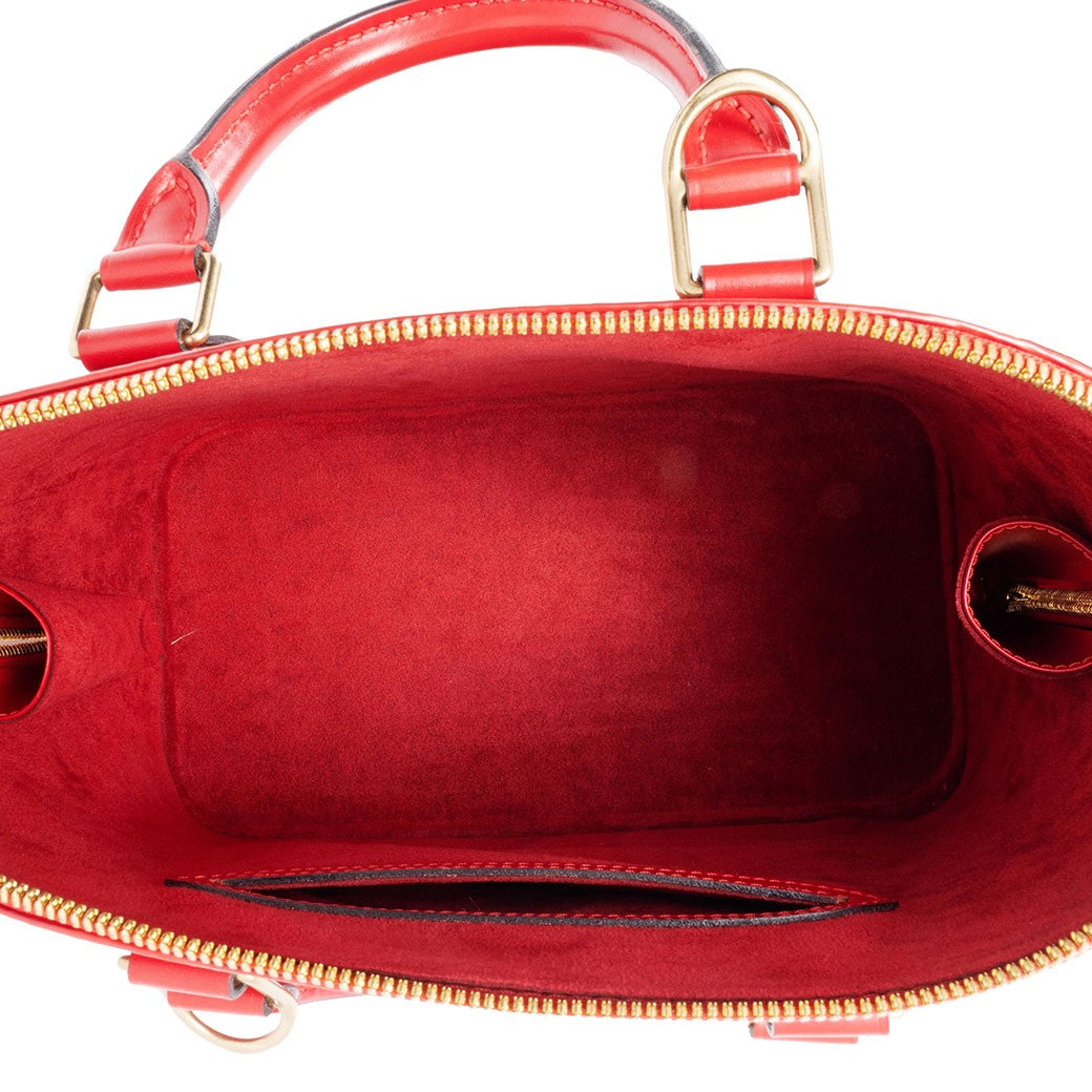 LOUIS VUITTON Alma PM Epi Leather Handbag Red Tote Bag Womens M52147 Preowned11