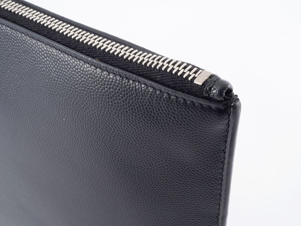 Auth Saint Laurent Clutch Bag Second Bag Pouch Black 397294 Reuse Used Preowned19