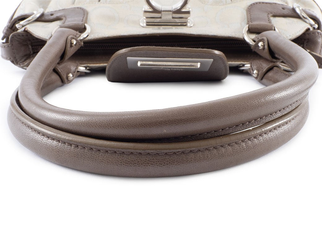 Salvatore Ferragamo Bag Gancini Canvas Handbag AU216326 Reuse Used Preowned4