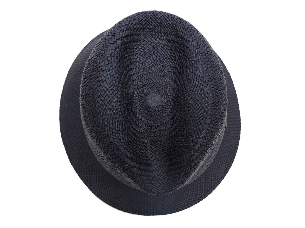 GUCCI Italian Straw Folded Hat XL 60cm Navy Straw Hat Men's Panama Preowned3