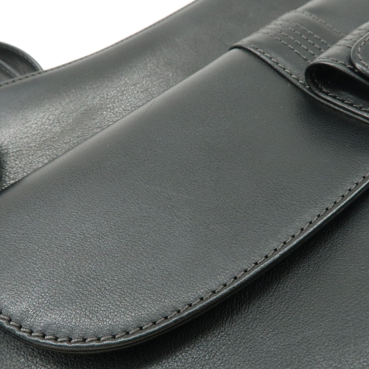 LOEWE Anagram Logo Leather Womens Shoulder Bag Handbag Black Preowned Auth14