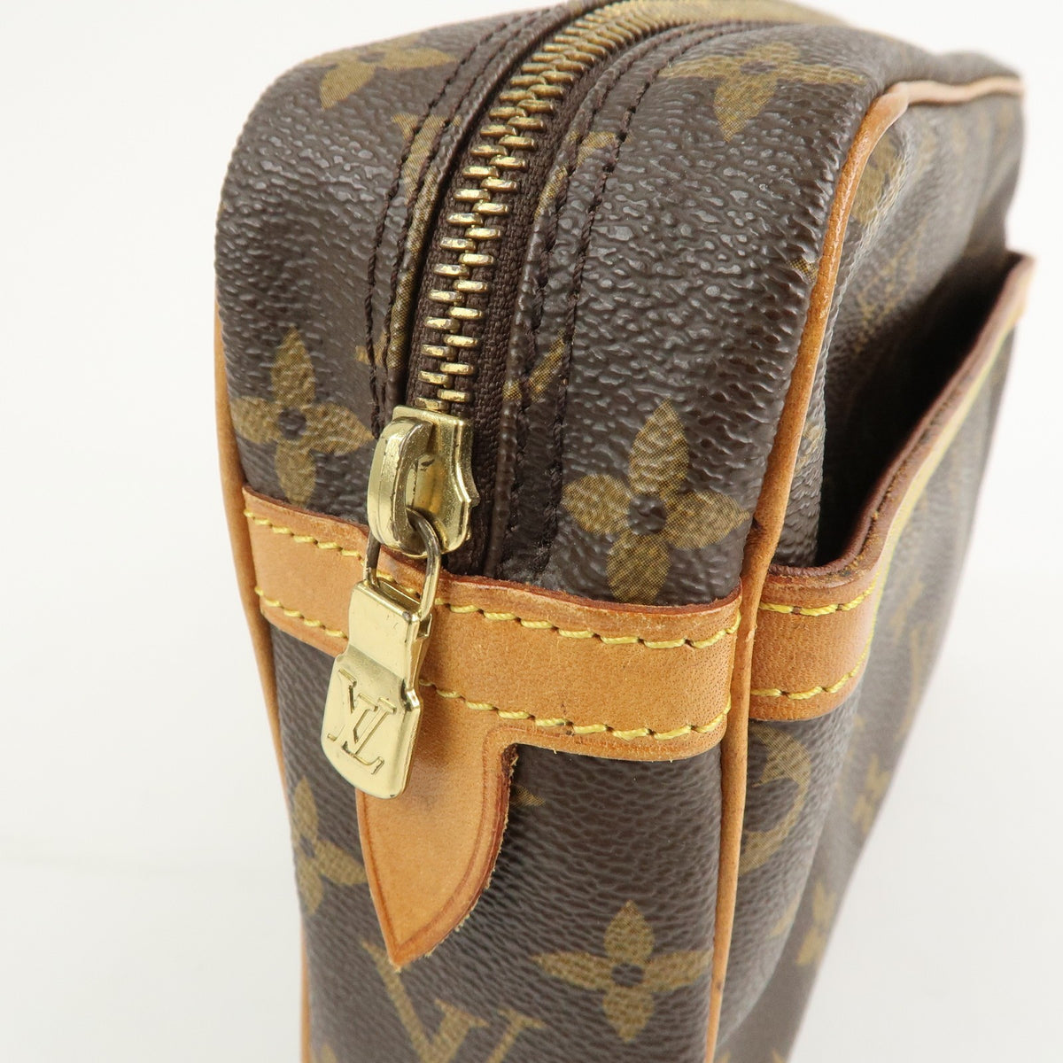 Louis Vuitton Monogram Compiegne 28 Pouch Clutch Bag Brown M51845 Auth Used F/S13