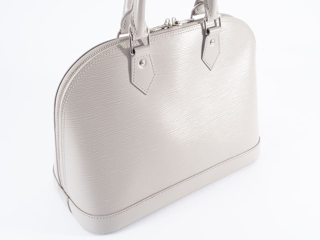 LOUIS VUITTON Alma PM Epi Leather Handbag Gres Gray OffWhite Preowned Auth21