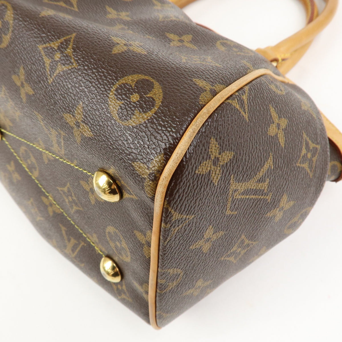 Louis Vuitton Monogram Tivoli PM Hand Bag Shoulder Bag Brown M40143 Used F/S10