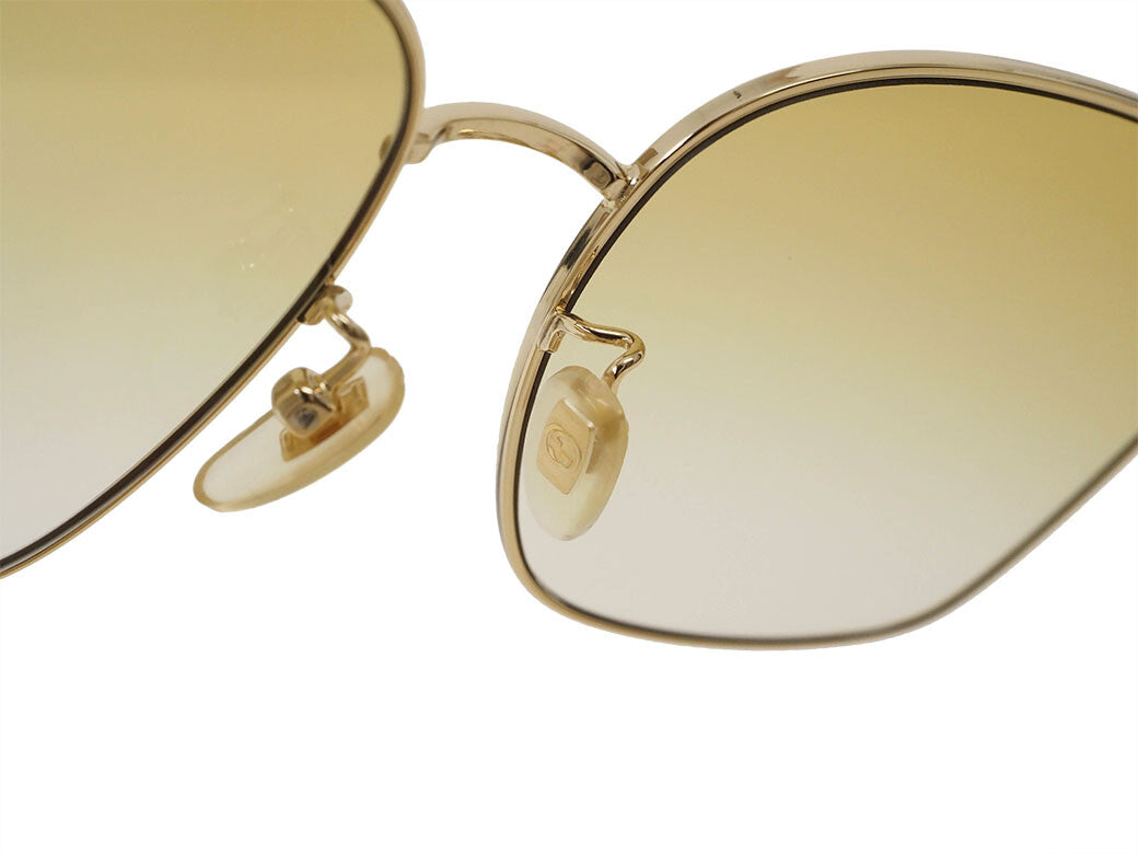 Gucci Square Charm Sunglasses Accessories Gold Yellow Gradation Pink GG1030SK6