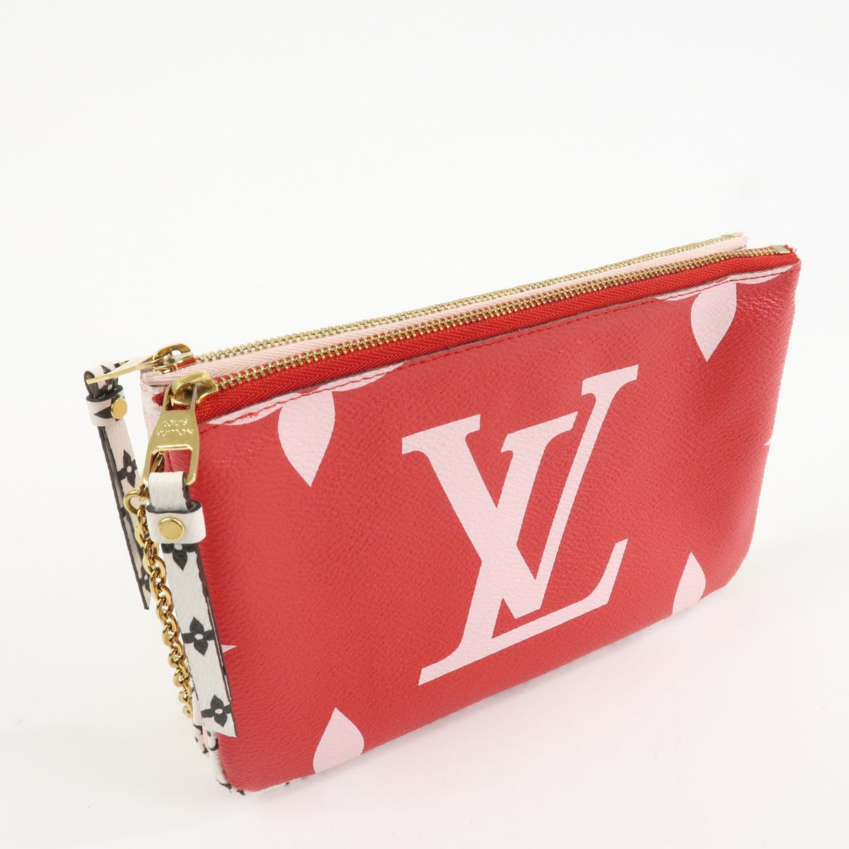 Louis Vuitton Monogram Giant Pochette Double Zip Pouch Rouge M67561 Used F/S3