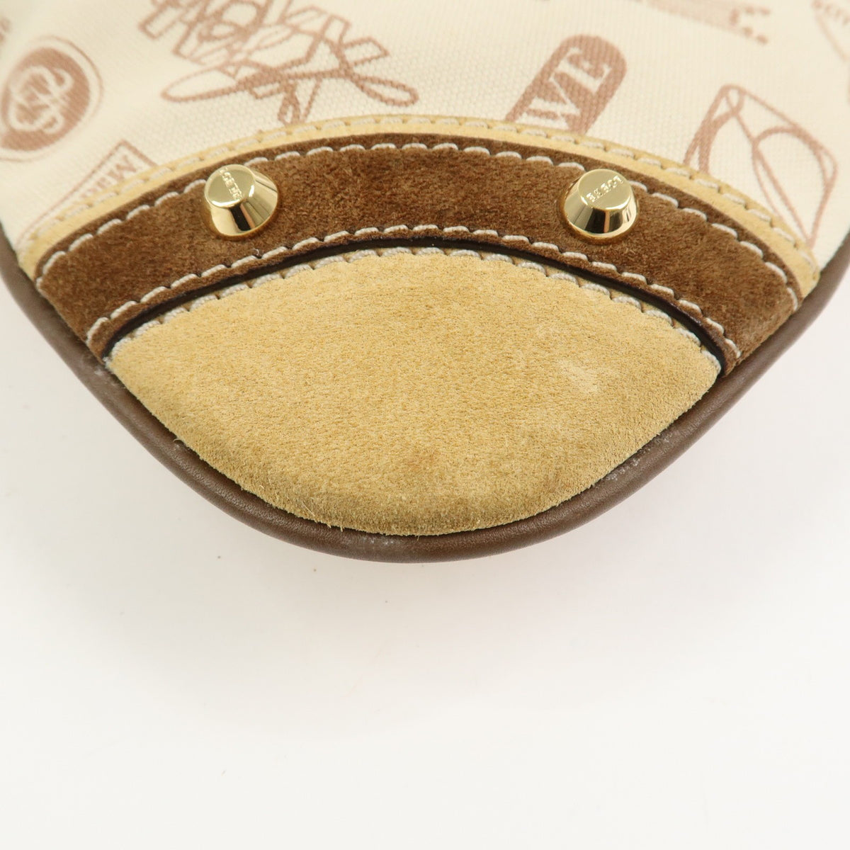 LOEWE Anagram Canvas Suede Leather Shoulder Bag 160th Anniversary Auth Used F/S12