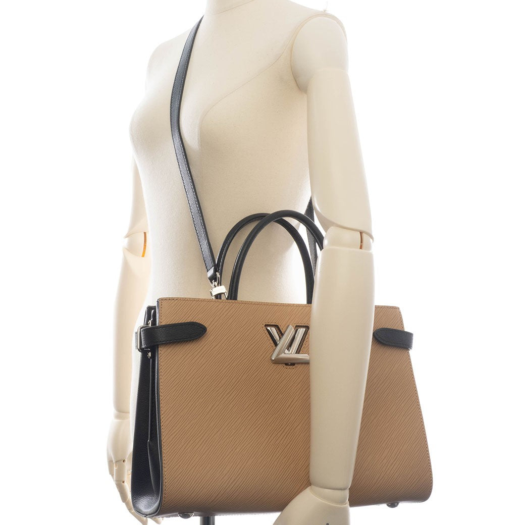 LOUIS VUITTON Twist Tote Bag Epi Camel Short Crossbody Shoulder Bag Preowned15