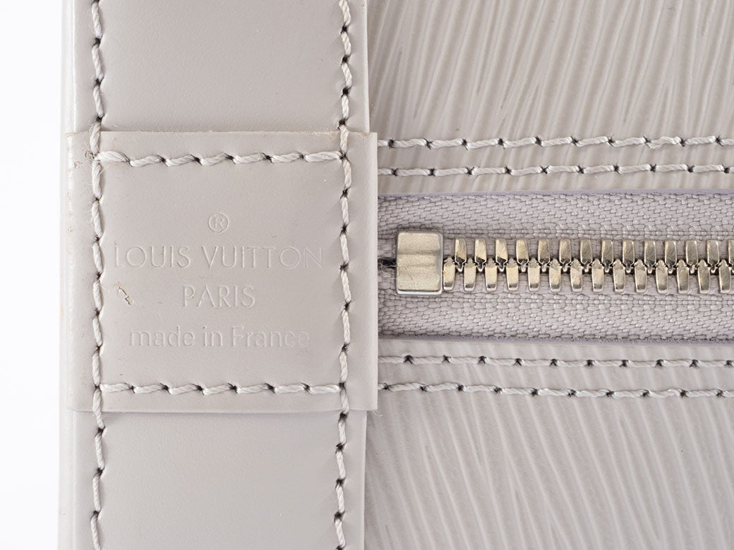 LOUIS VUITTON Alma PM Epi Leather Handbag Gres Gray OffWhite Preowned Auth7