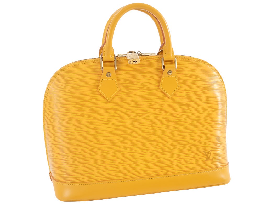 LOUIS VUITTON Alma PM Epi Leather Yellow Womens Handbag M52149 Preowned Auth1