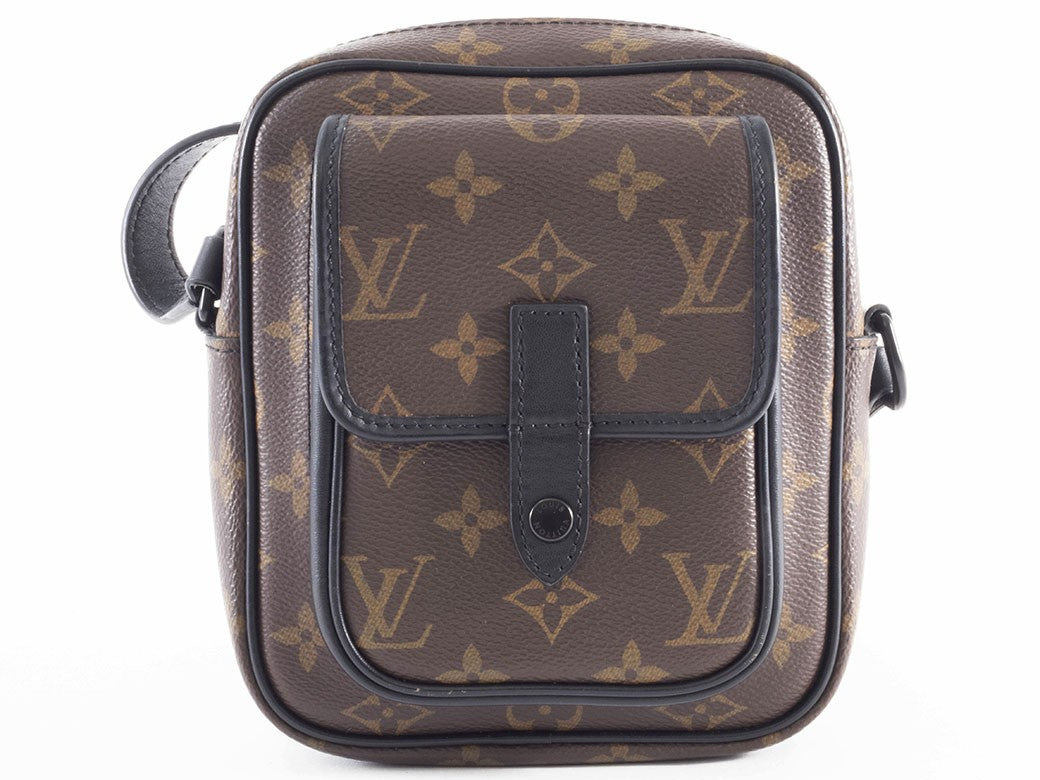 Louis Vuitton Christopher Wearable Wallet Shoulder Men's Monogram Brown Used19
