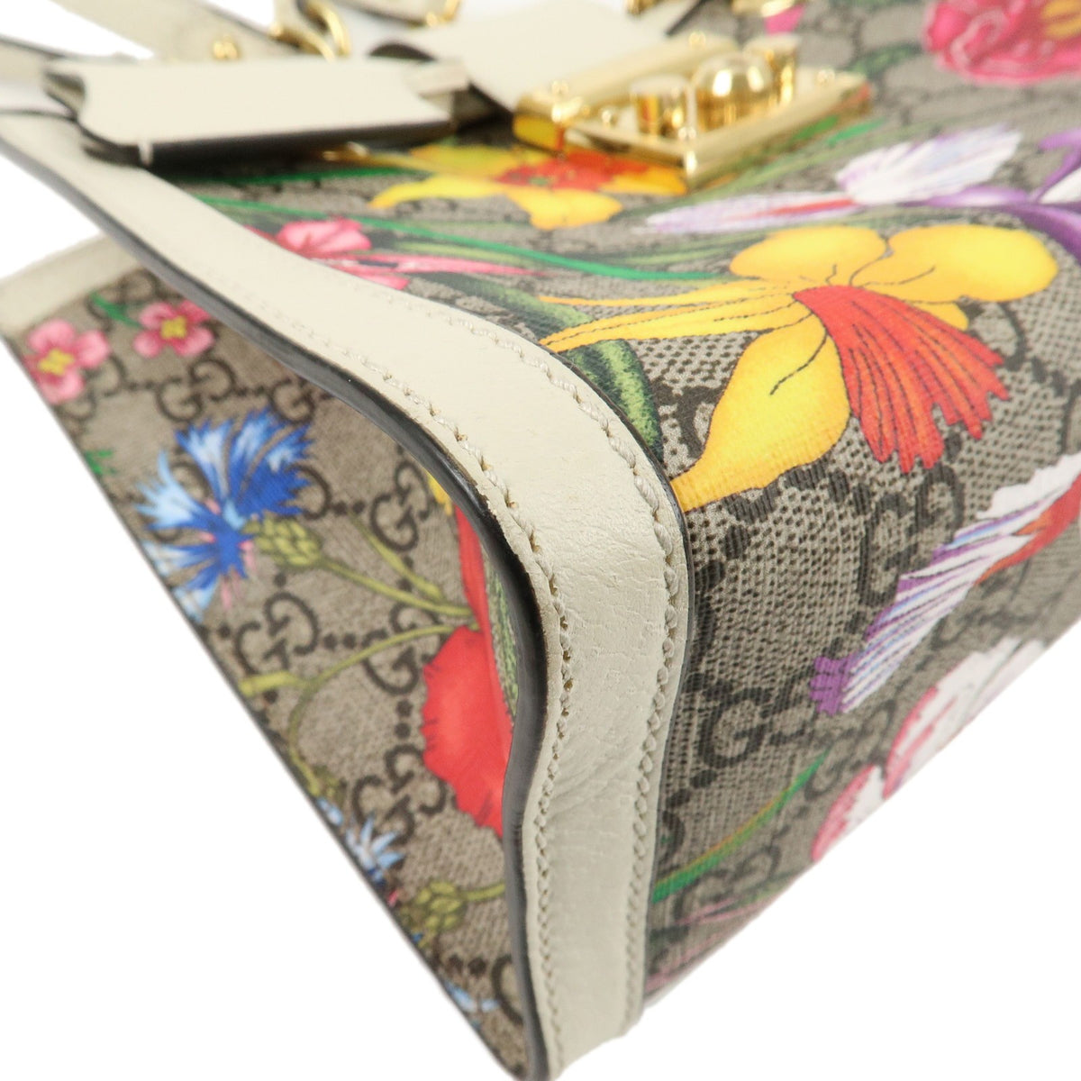 GUCCI GG Flora GG Supreme Leather Chain Shoulder Bag 498156 Preowned Auth5
