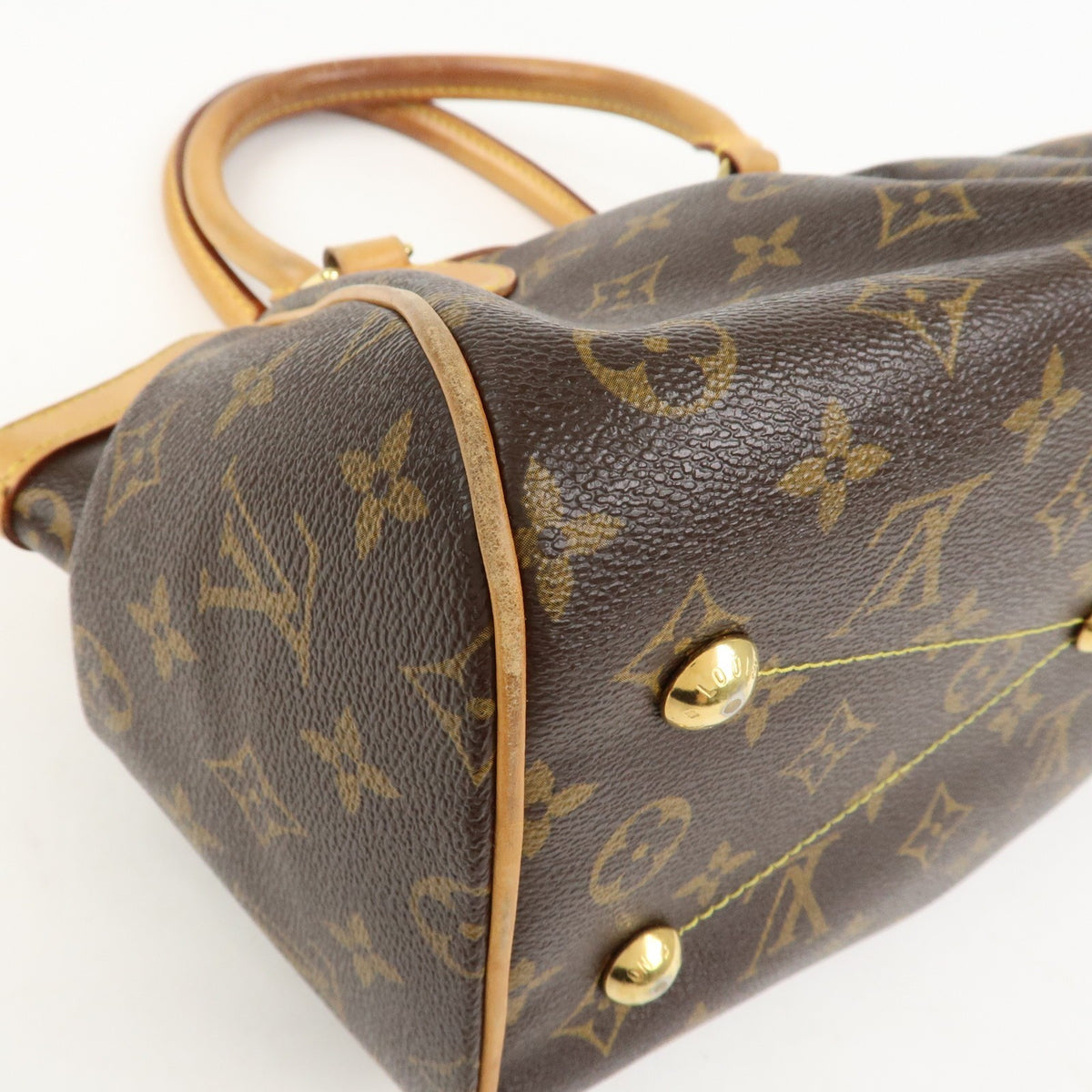 Louis Vuitton Monogram Tivoli PM Hand Bag Shoulder Bag Brown M40143 Used F/S11