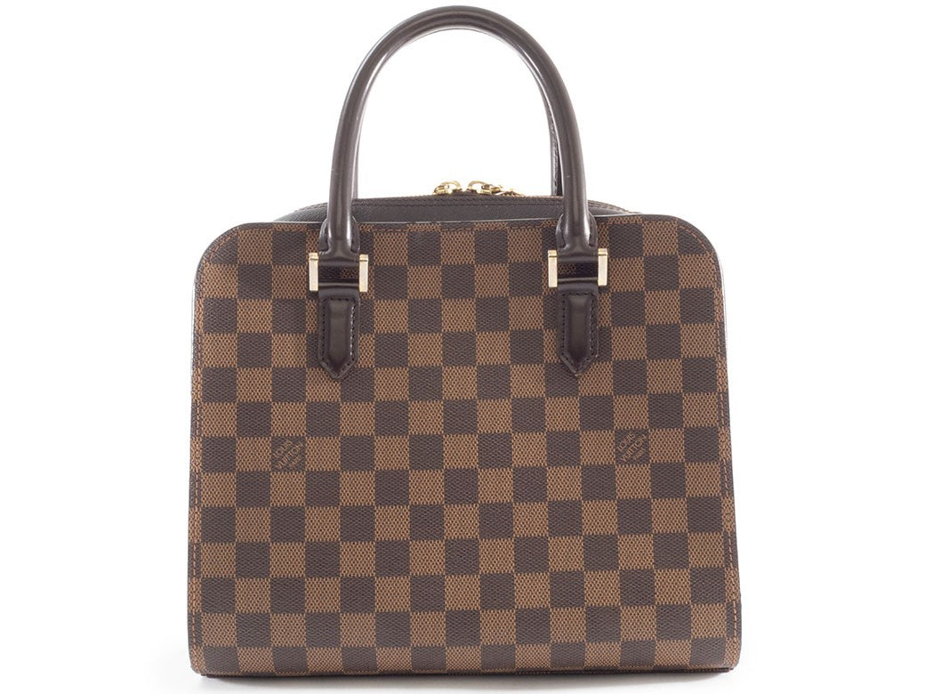 LOUIS VUITTON Triana N51155 Damier Ebene Canvas Brown Handbag Tote bag Preowned1