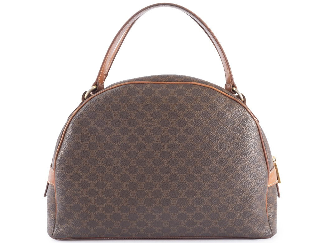 Celine Bag Macadam Handbag Brown MC97 Reuse Used Preowned2