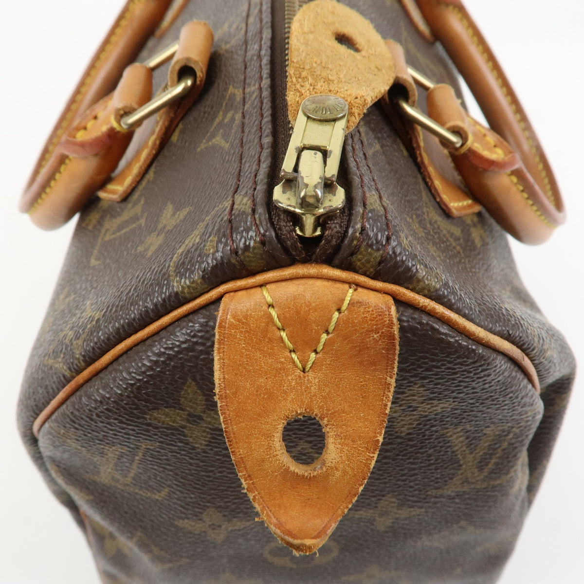 Louis Vuitton Monogram Speedy 25 Boston Bag Hand Bag Brown M41528 Auth Used F/S16