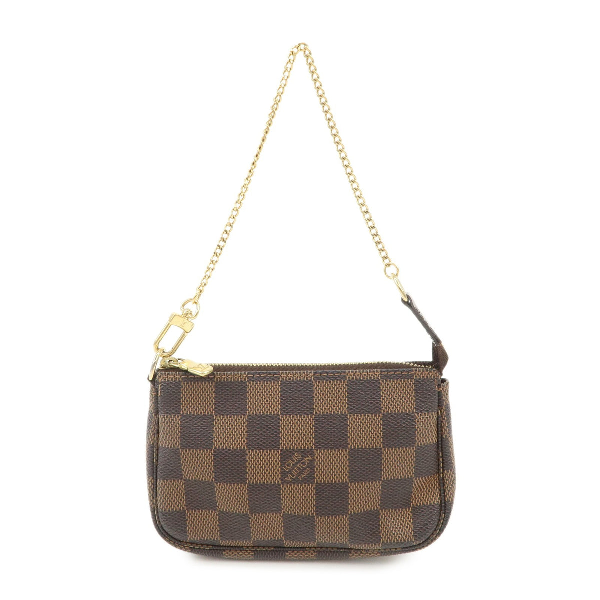 LOUIS VUITTON Mini Pochette Accessoires Damier Ebene Pouch N58009 Preowned Auth0