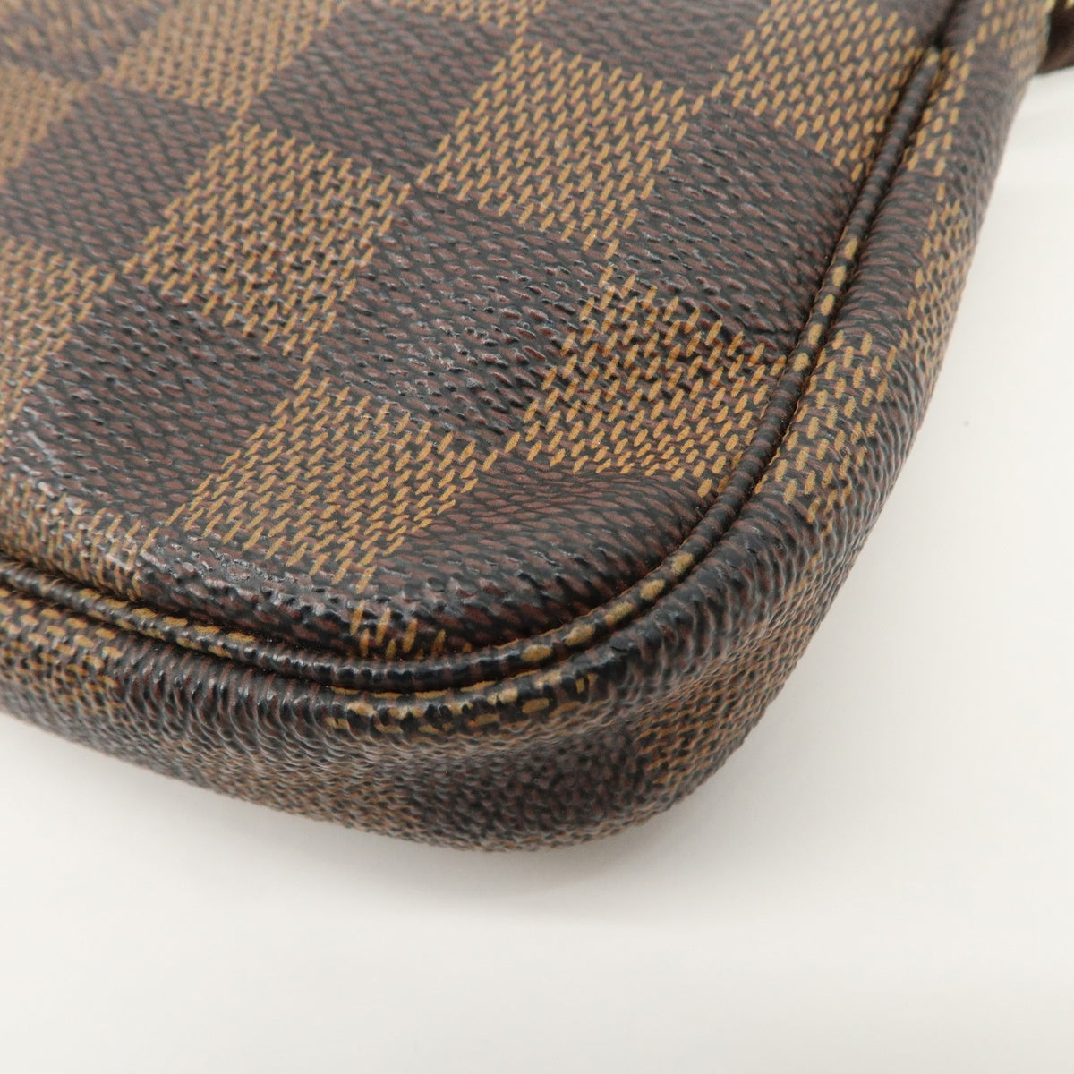 LOUIS VUITTON Mini Pochette Accessoires Damier Ebene Pouch N58009 Preowned Auth9