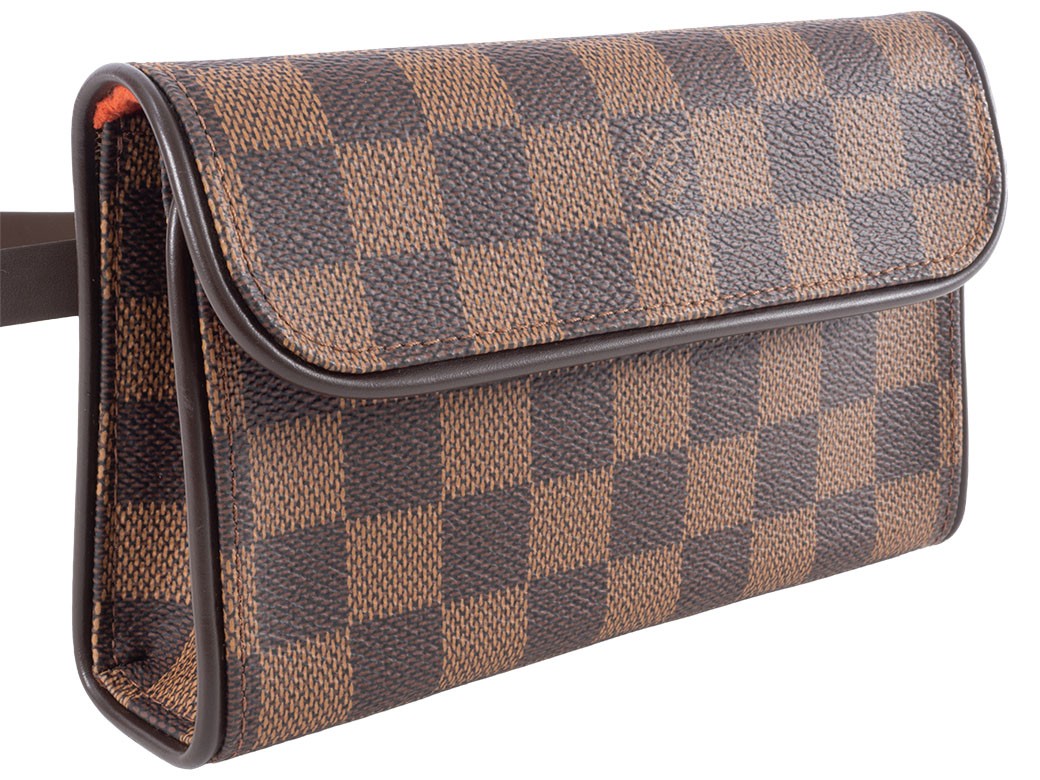 LOUIS VUITTON Pochette Florentine Damier Ebene Waist Bag N51856 Convertible Auth3