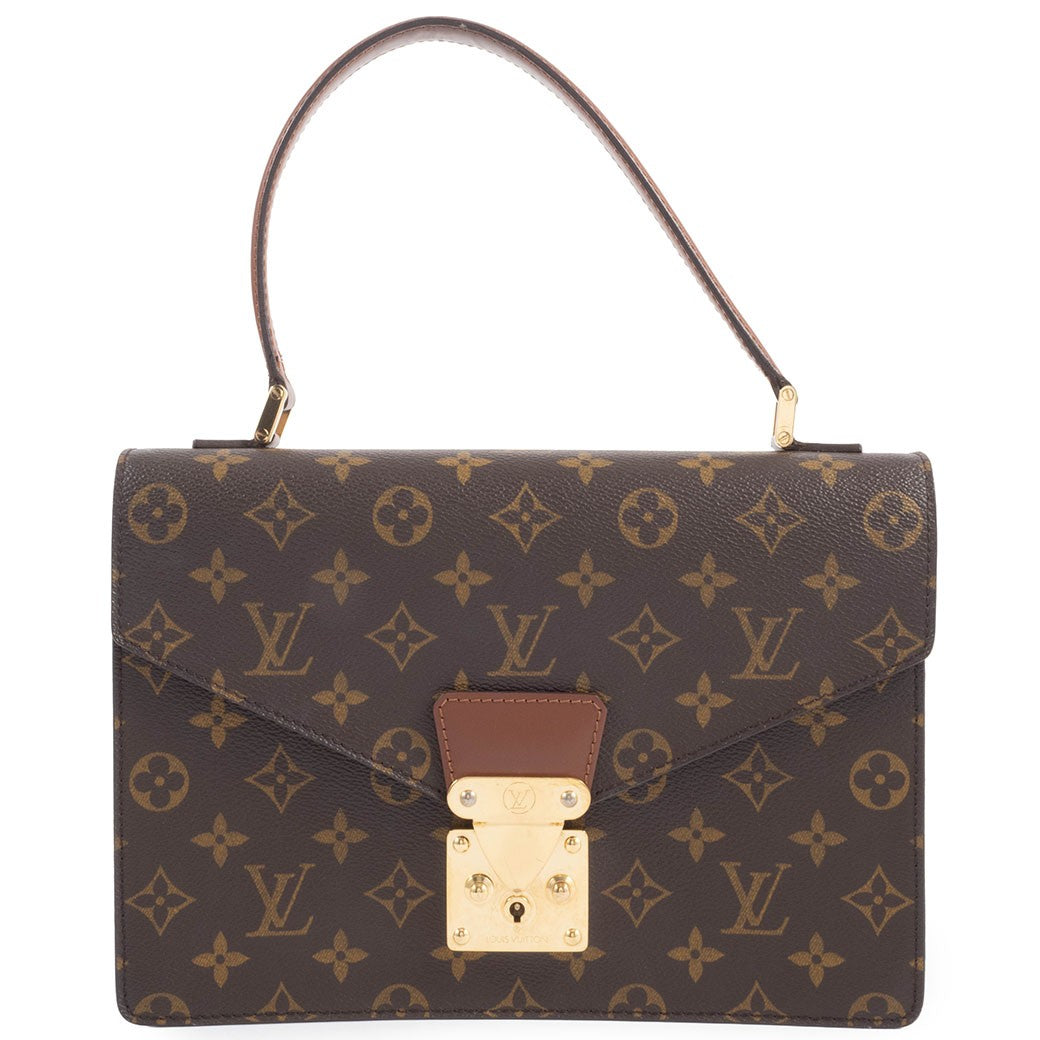 LOUIS VUITTON Concorde Monogram Canvas Womens Handbag Brown M51190 Preowned0