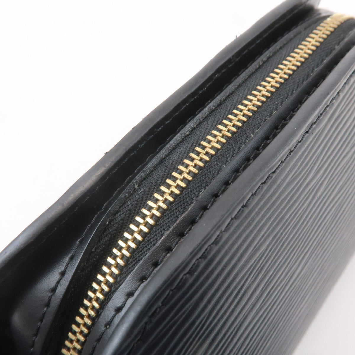 LOUIS VUITTON Dauphine PM Cosmetic Pouch Epi Leather Black M48442 Preowned Auth7