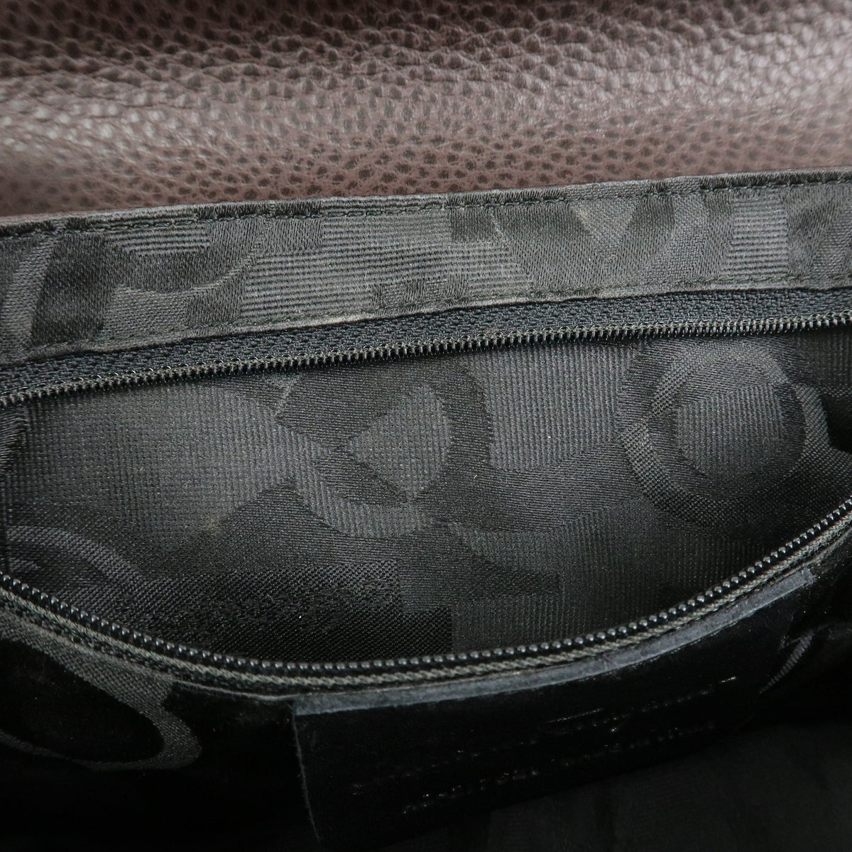 Ferragamo Gancini Logo Leather Shoulder Bag Hand Bag Brown Authentic Used F/S22