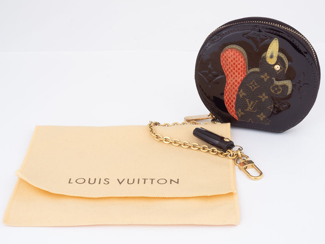Louis Vuitton coin purse Monogram Vernis Amarante Portemonnay Ecreuil M913869