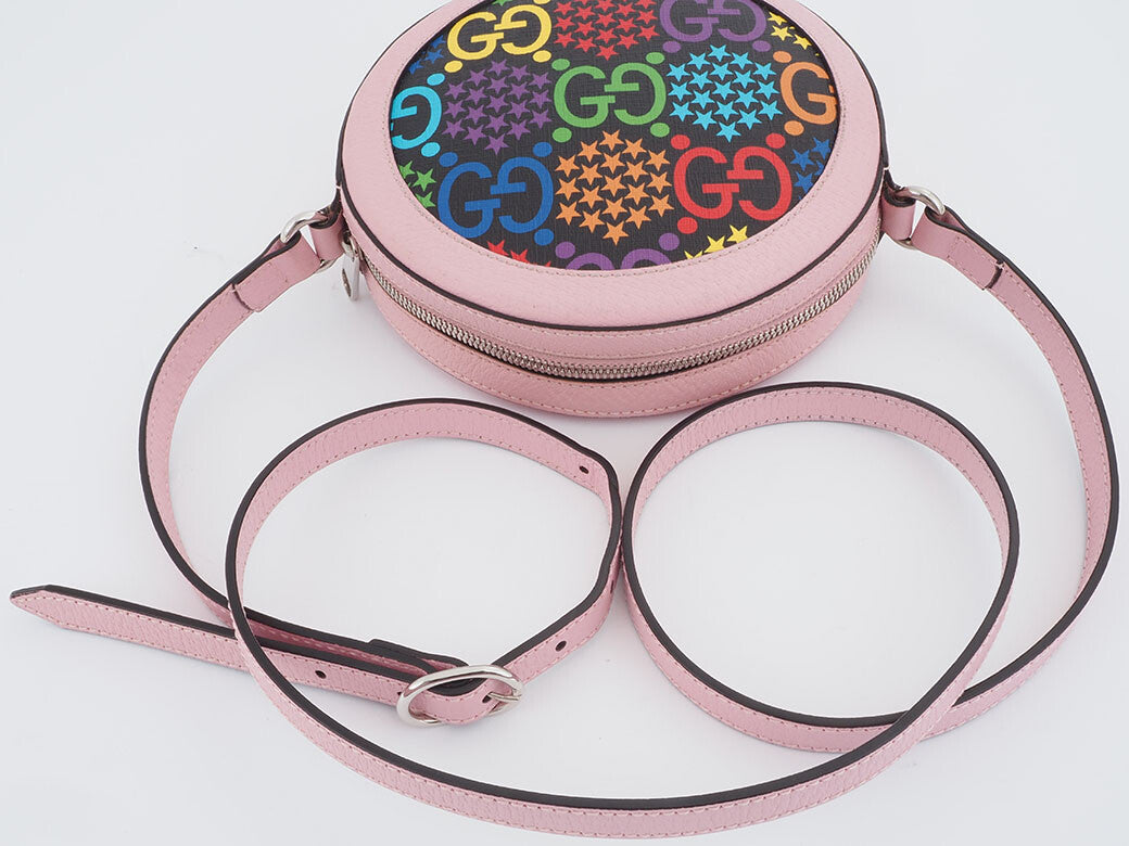 GUCCI GG Psychedelic Round Pink Multicolor Crossbody Shoulder Bag Preowned Auth3
