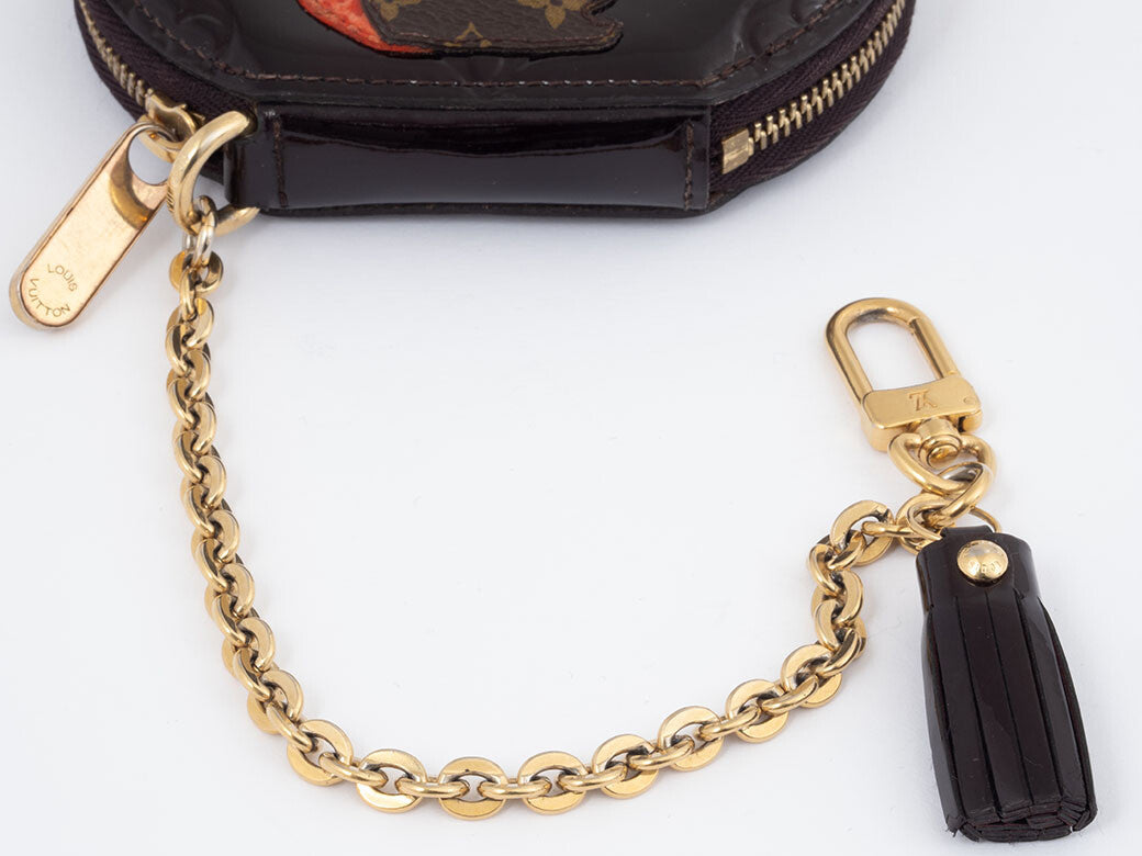Louis Vuitton coin purse Monogram Vernis Amarante Portemonnay Ecreuil M913864