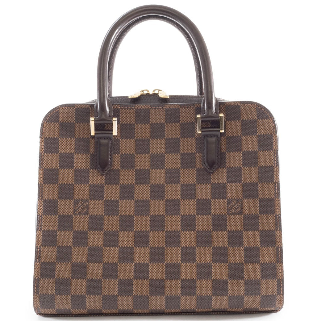 LOUIS VUITTON Triana N51155 Damier Ebene Canvas Brown Handbag Tote bag Preowned0