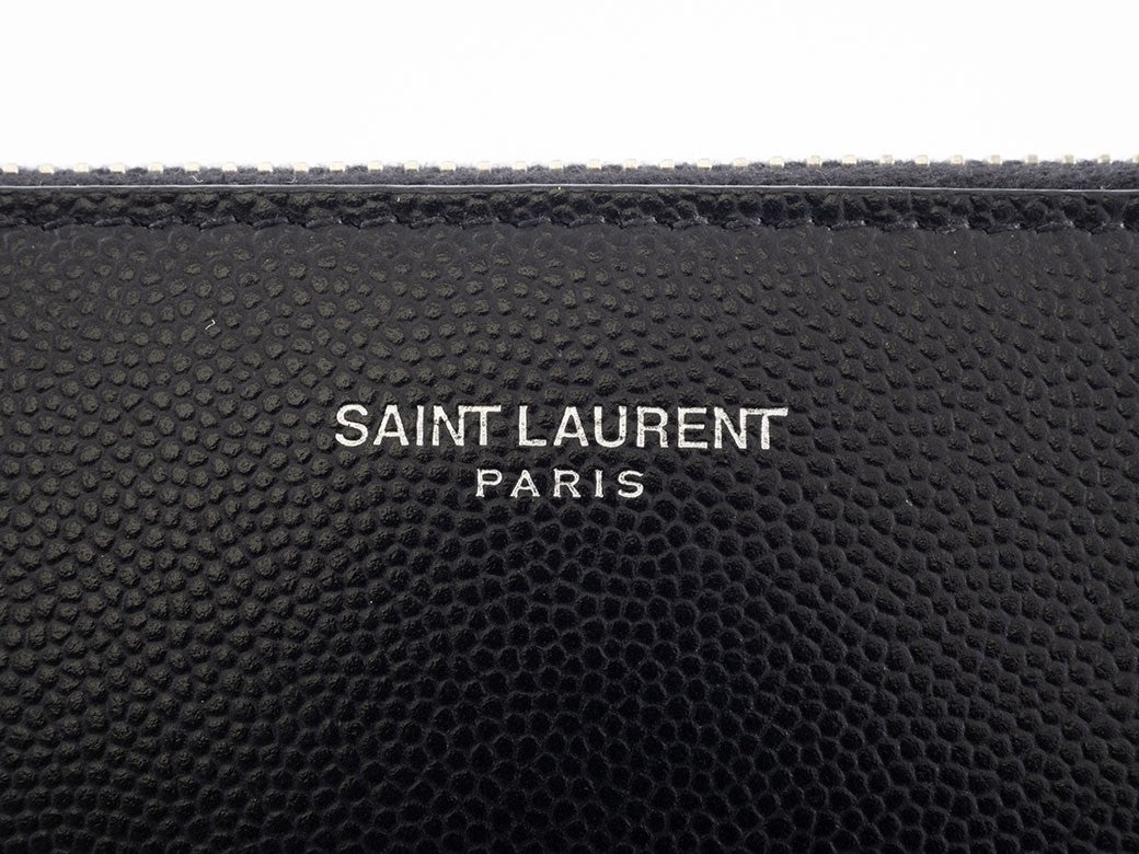 Auth Saint Laurent Clutch Bag Second Bag Pouch Black 397294 Reuse Used Preowned5