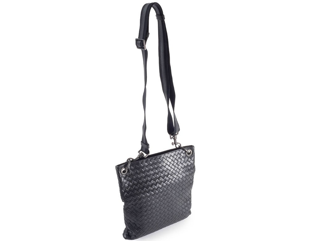 Bottega Veneta Intrecciato 172736 Leather Black Shoulder Bag Women Preowned7