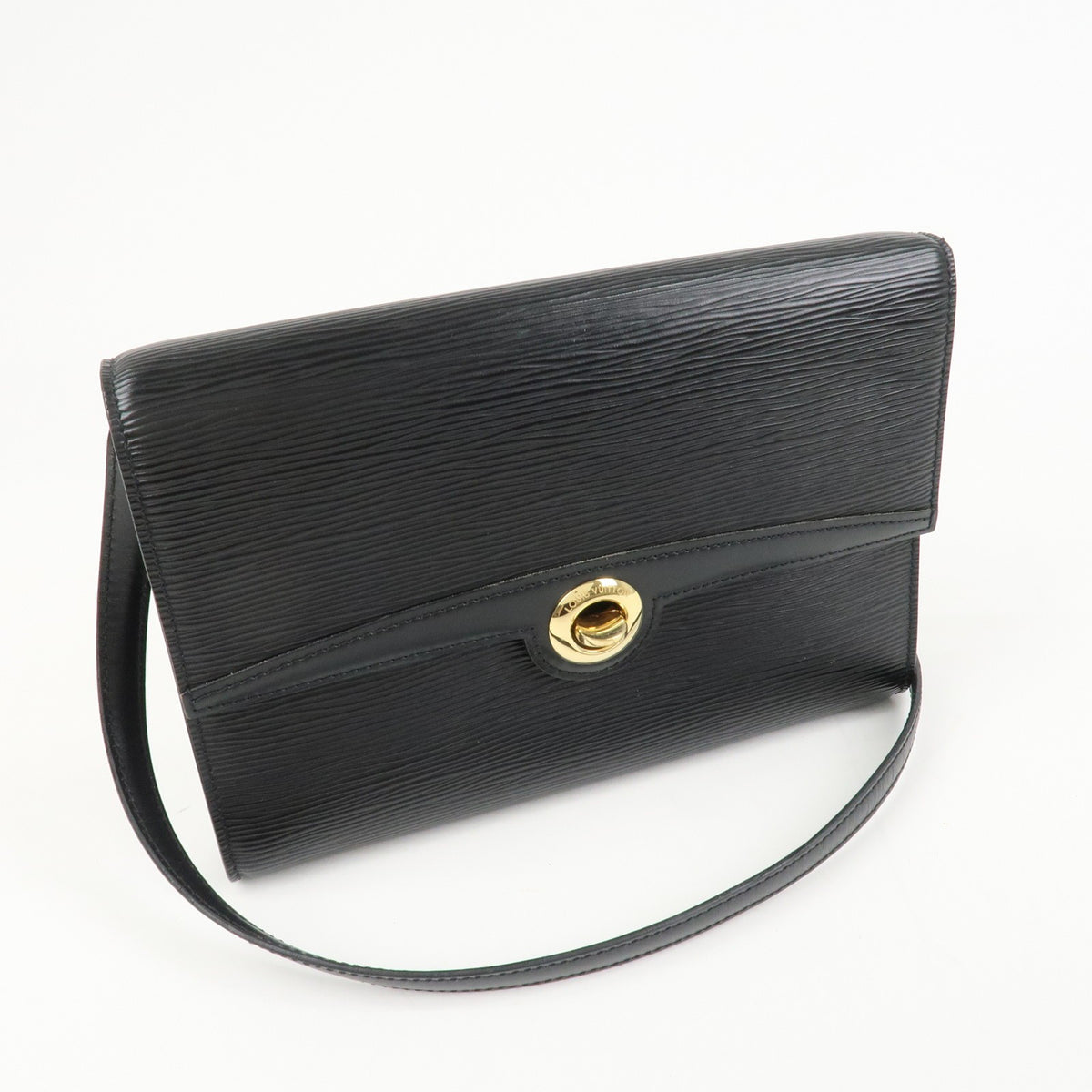 LOUIS VUITTON Arche Epi Leather Noir Black Small Convertible Bag Preowned Auth3