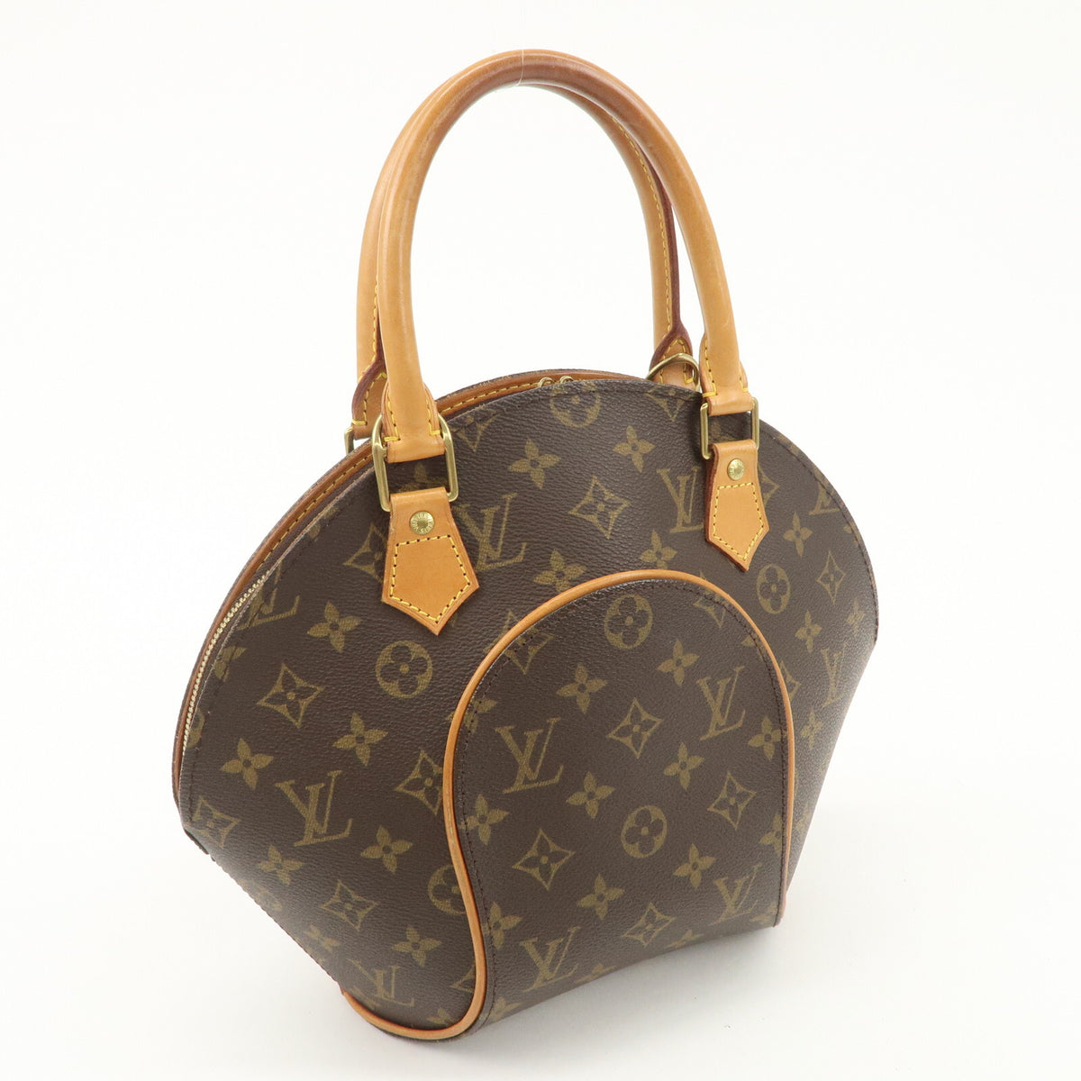 Authentic Louis Vuitton Monogram Ellipse PM Hand Bag Brown M51127 Used F/S3