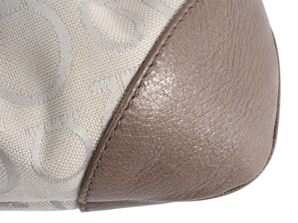 Salvatore Ferragamo Bag Gancini Canvas Handbag AU216326 Reuse Used Preowned3