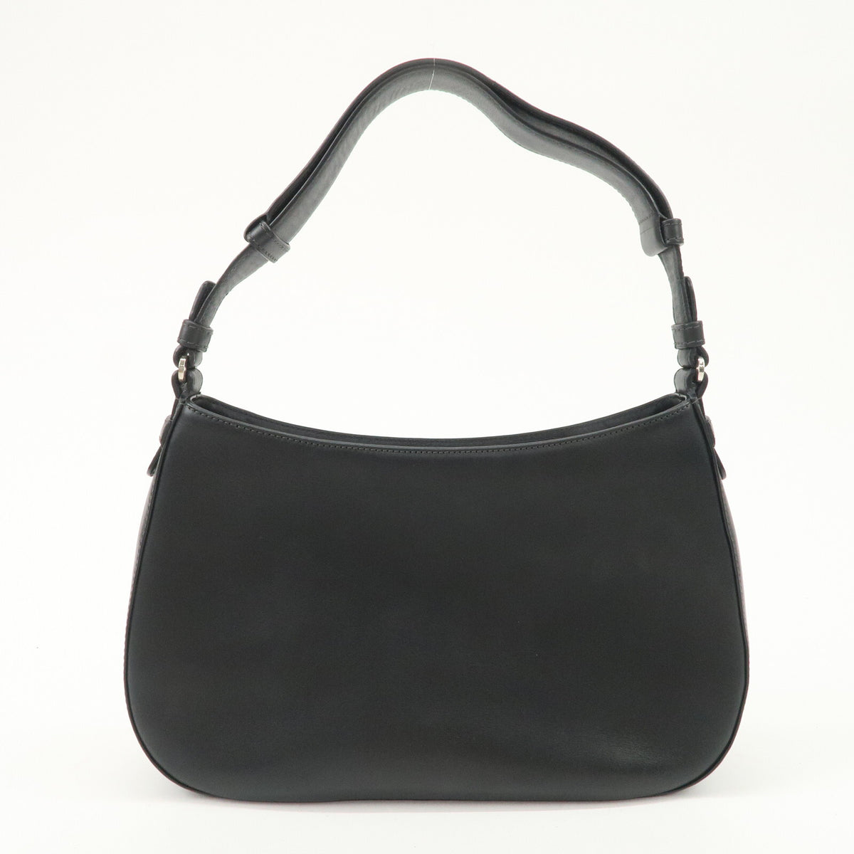 LOEWE Anagram Logo Leather Womens Shoulder Bag Handbag Black Preowned Auth1