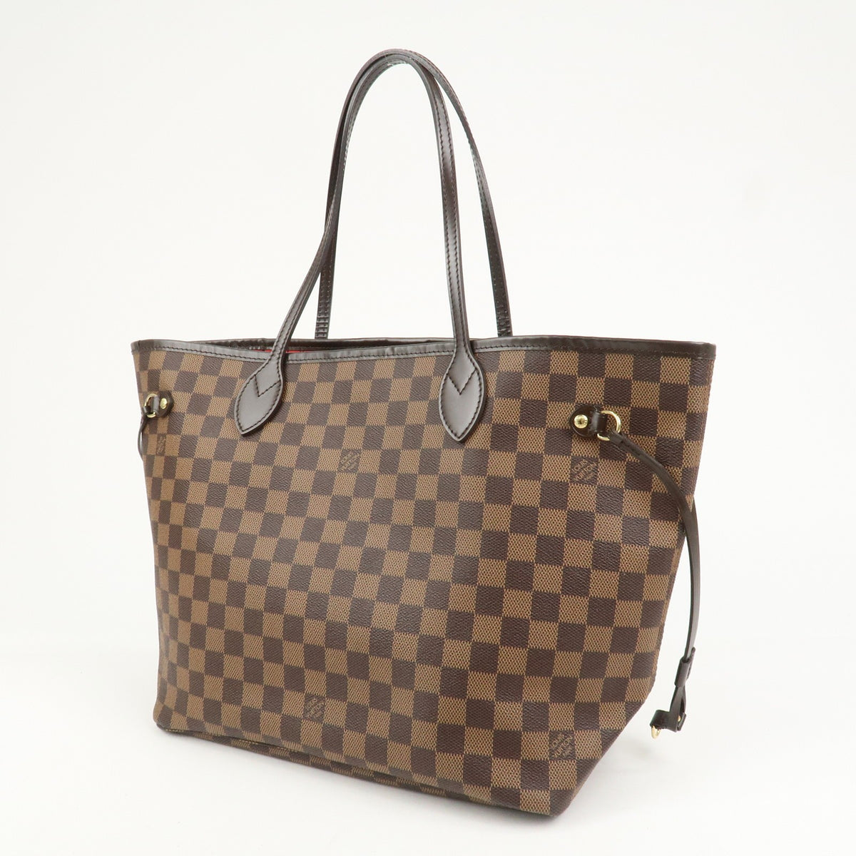 Louis Vuitton Neverfull MM Damier Ebene Tote Shoulder Bag Brown Preowned Auth2
